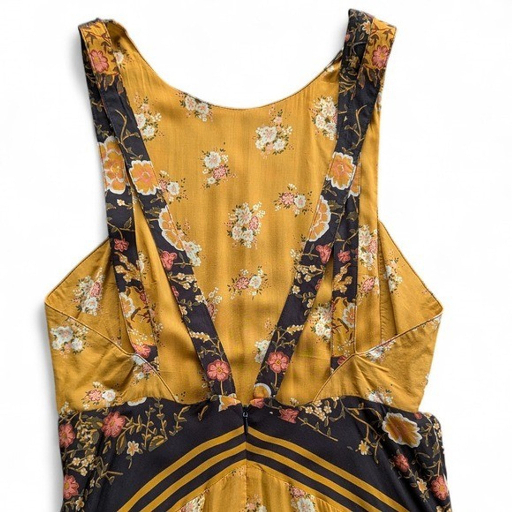 Free People Sunrise Oblivion Maxi Dress Antique Gold Sz 8 - Picture 10 of 11